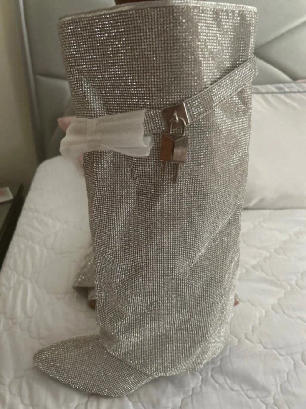 Silver Rhinestone Boots - Picture 3 of 5